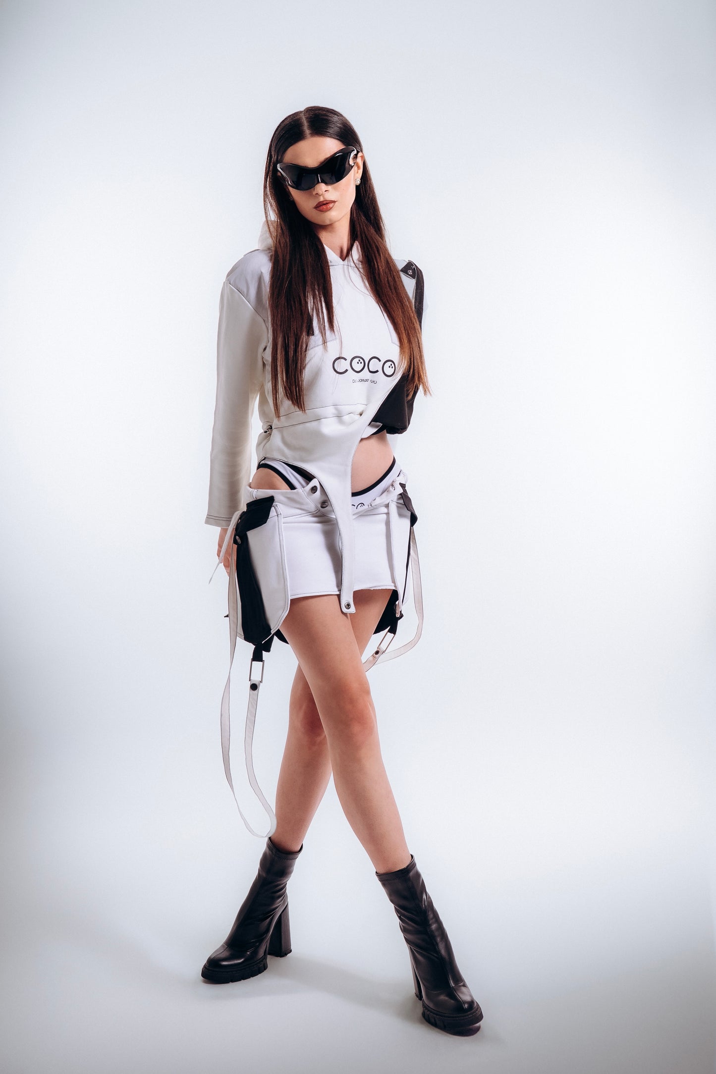CoCo Trap crop hoodie Tech